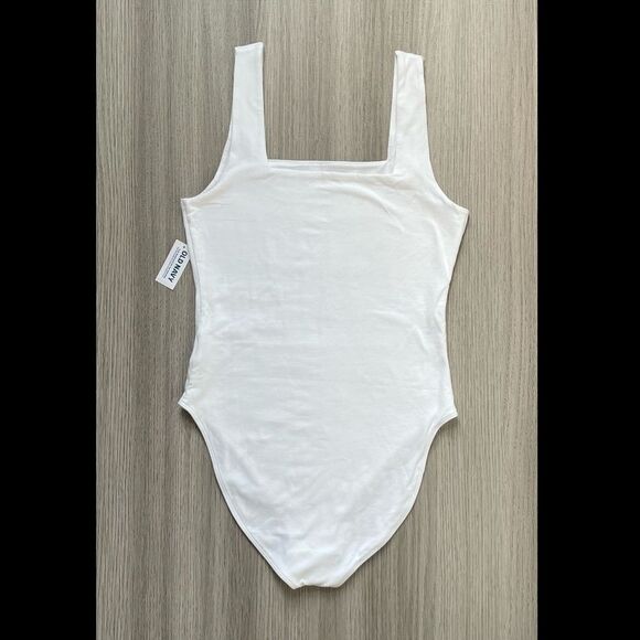 NWT Old Navy Square Neck Tank Top Bodysuit White S - Picture 6 of 8